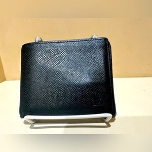 Louis Vuitton Black Tiaga Leather Bifold Wallet